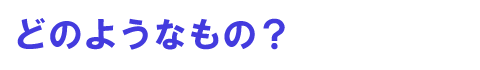 どのようなもの?