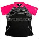 24648　【卓球　中古】　A　ウェア　ブラック×ピンク/L