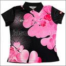 24651　【卓球　中古】　B　ウェア　ブラック×ピンク/M