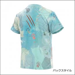 ネコねこ猫パンチスポーツTシャツ(NP2-STF)やんのかブルー