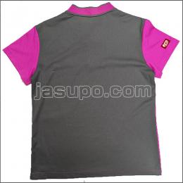24251　【卓球　中古】　B　ウェア　ピンク×グレー/XS