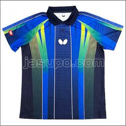 24478　【卓球　中古】　A　ウェア　青×緑/L