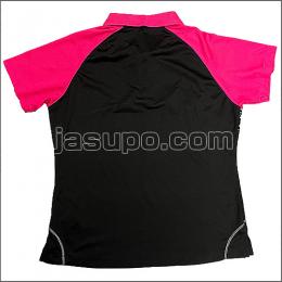 24648　【卓球　中古】　A　ウェア　ブラック×ピンク/L