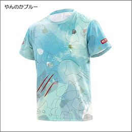 ネコねこ猫パンチスポーツTシャツ(NP2-STF)やんのかブルー