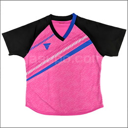 21181 【卓球 中古】 ウェア ピンク/L