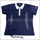 23578　【卓球　中古】　　ウェア　紺/XL