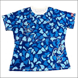 23582 【卓球 中古】 ウェア ブルー/XL
