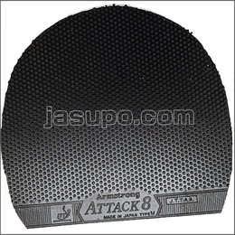 24224　【卓球　中古】　B　アタックエイト表ソフトM粒　黒/厚