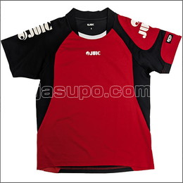 24250　【卓球　中古】　A　ウェア　赤×黒/S