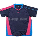 24611　【卓球　中古】　A　ウェア　ネイビー×ピンク/XXO