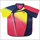 24614　【卓球　中古】　A　ウェア　ピンク×イエロー/XXO