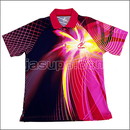 24634　【卓球　中古】　A　ウェア　ピンク×ネイビー/SS