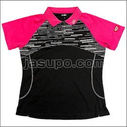 24648　【卓球　中古】　A　ウェア　ブラック×ピンク/L