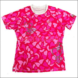 24649　【卓球　中古】　B　ウェア　ピンク/M