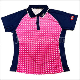 24650　【卓球　中古】　A　ウェア　ネイビー×ピンク/L