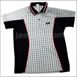 24796　【卓球　中古】　C　ウェア　グレー×ブラック/不明